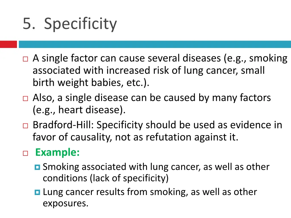 5 specificity 1