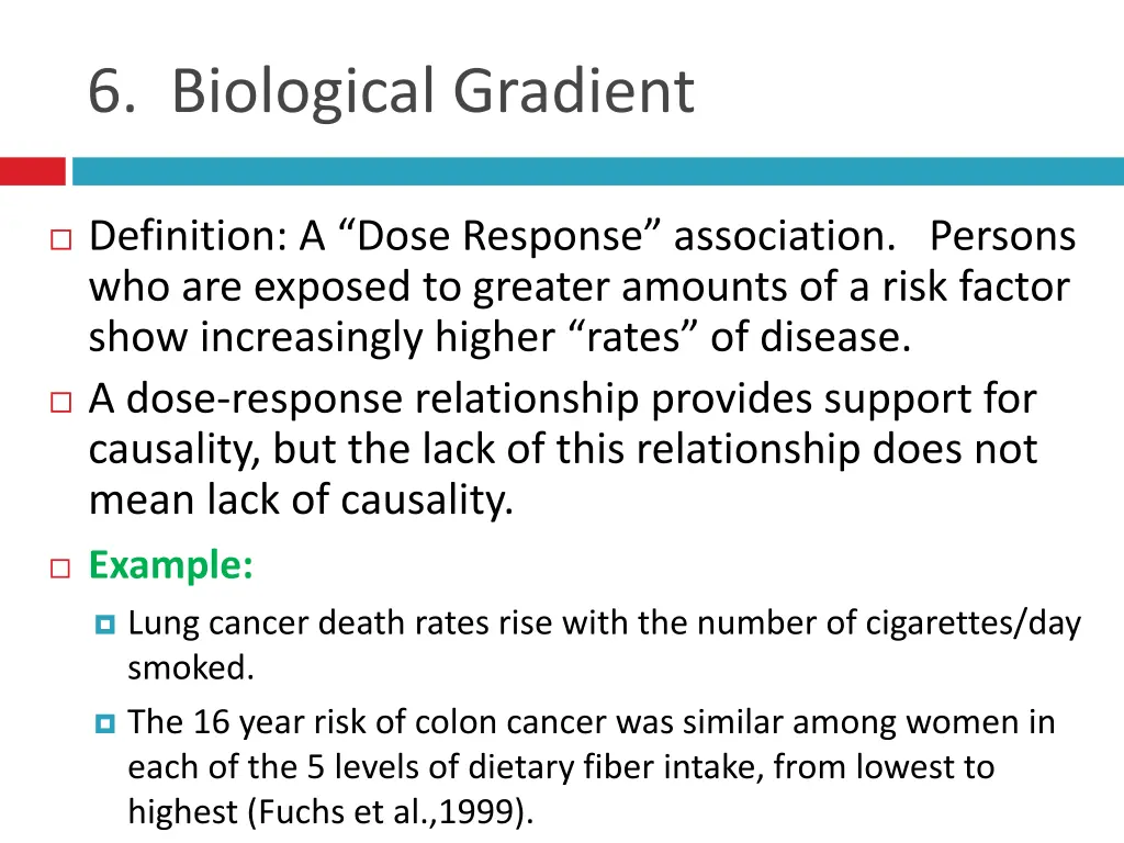 6 biological gradient