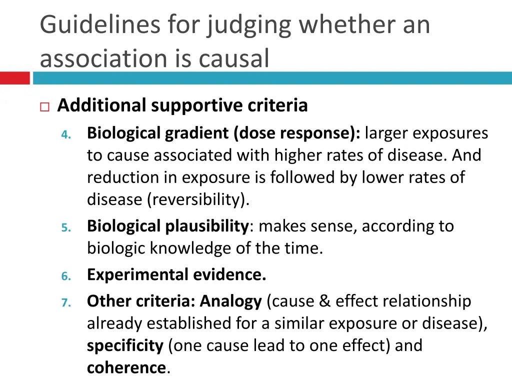 guidelines for judging whether an association 1