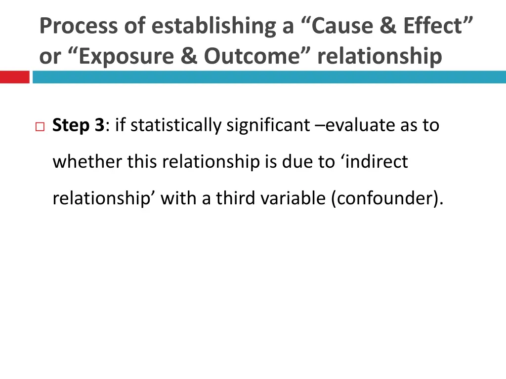 process of establishing a cause effect 2