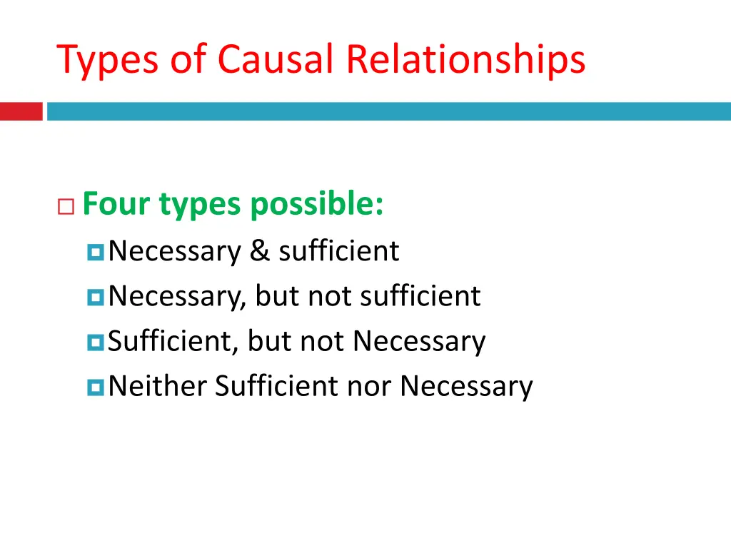 types of causal relationships