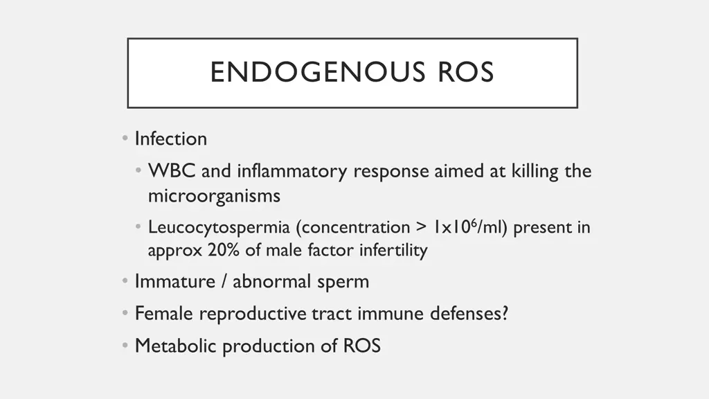 endogenous ros