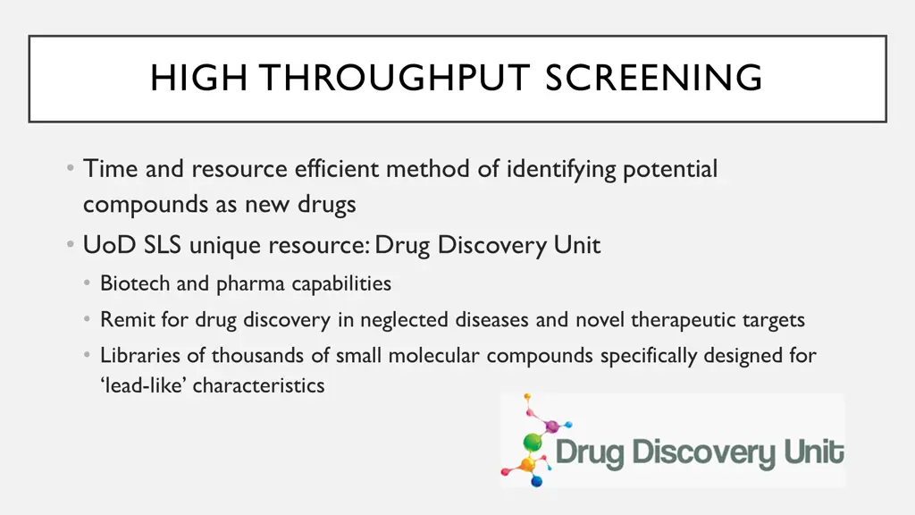 high throughput screening