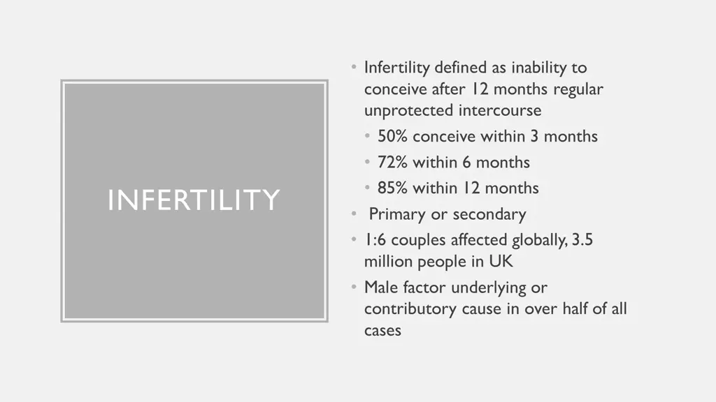 infertility defined as inability to conceive