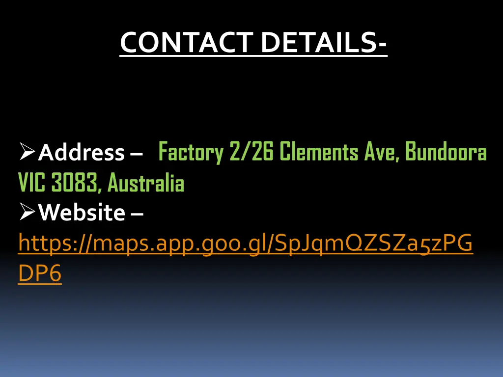 contact details