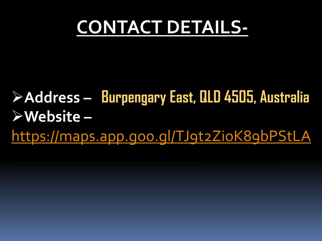 contact details