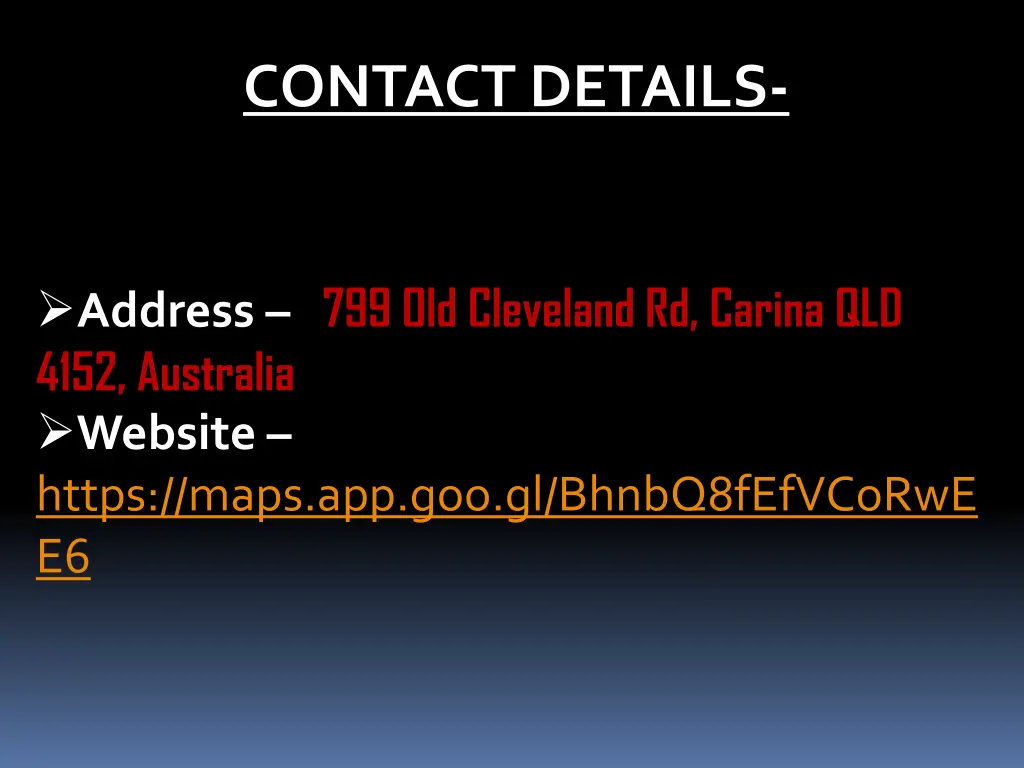 contact details