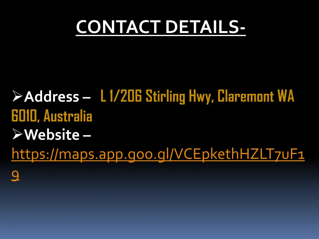 contact details