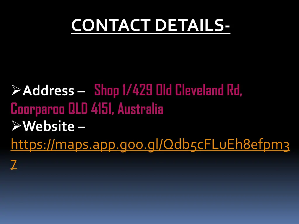 contact details