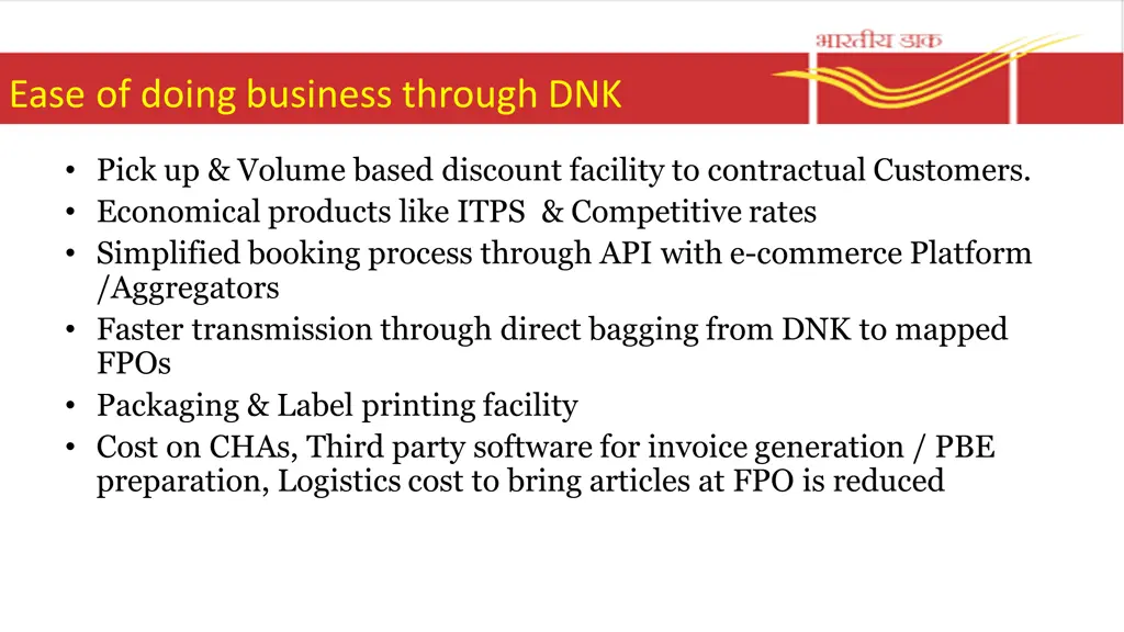 ease of doing business through dnk