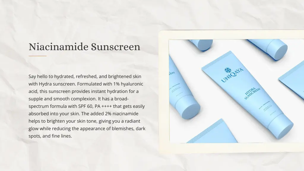 niacinamide sunscreen