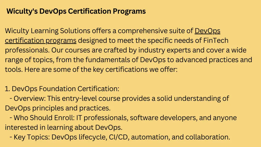 wiculty s devops certification programs