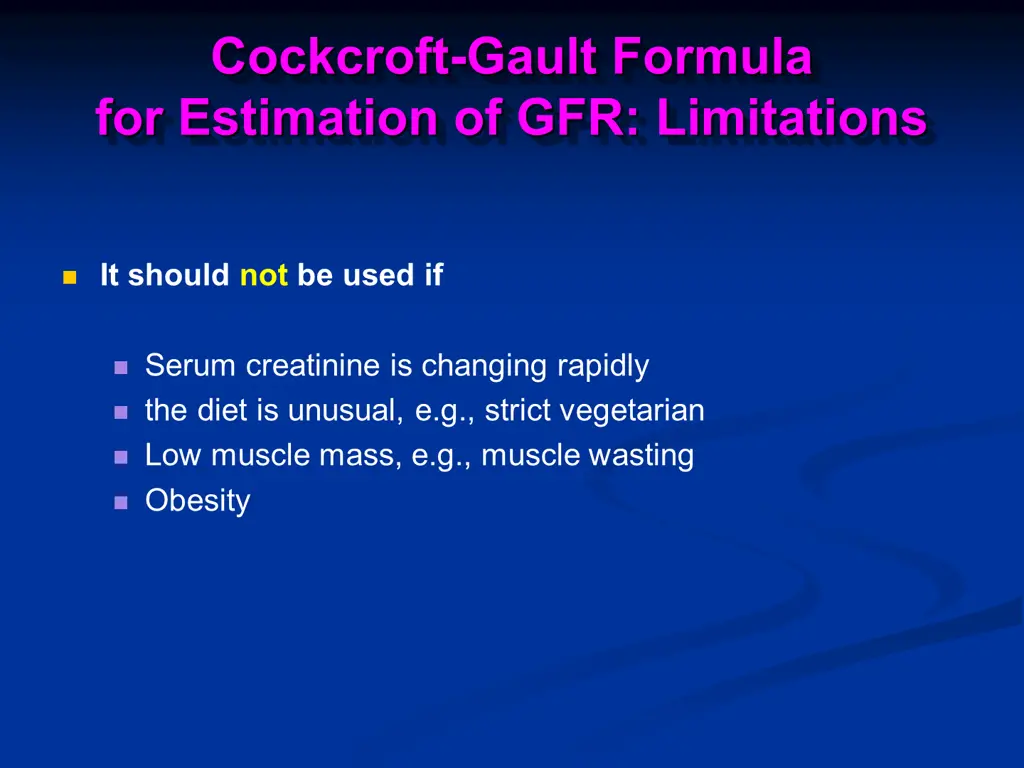 cockcroft gault formula for estimation