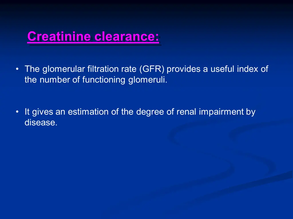 creatinine clearance