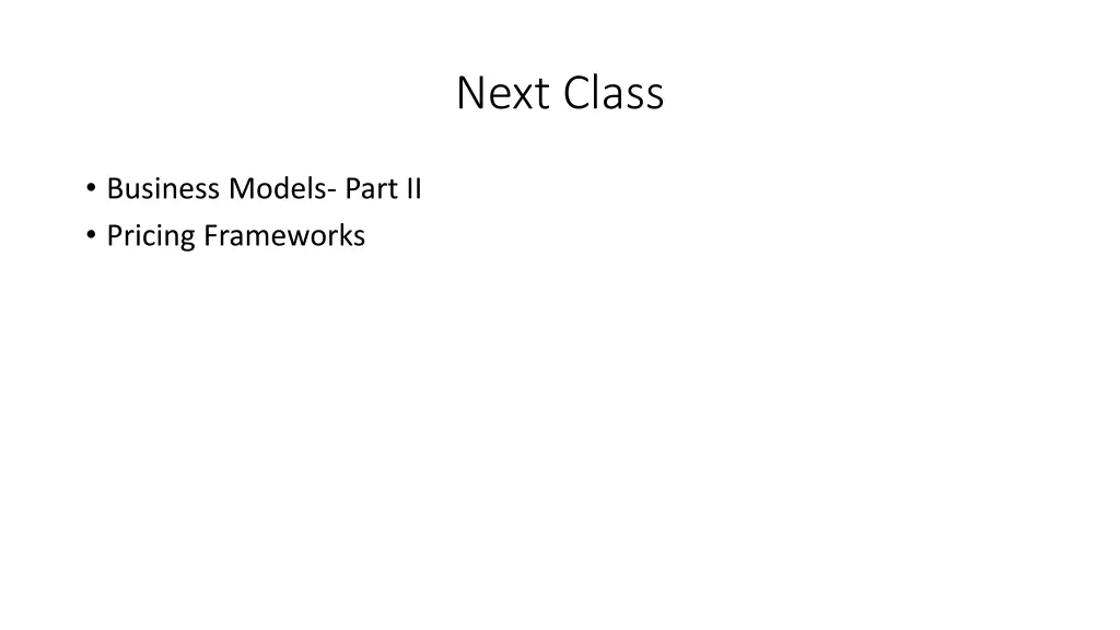 next class