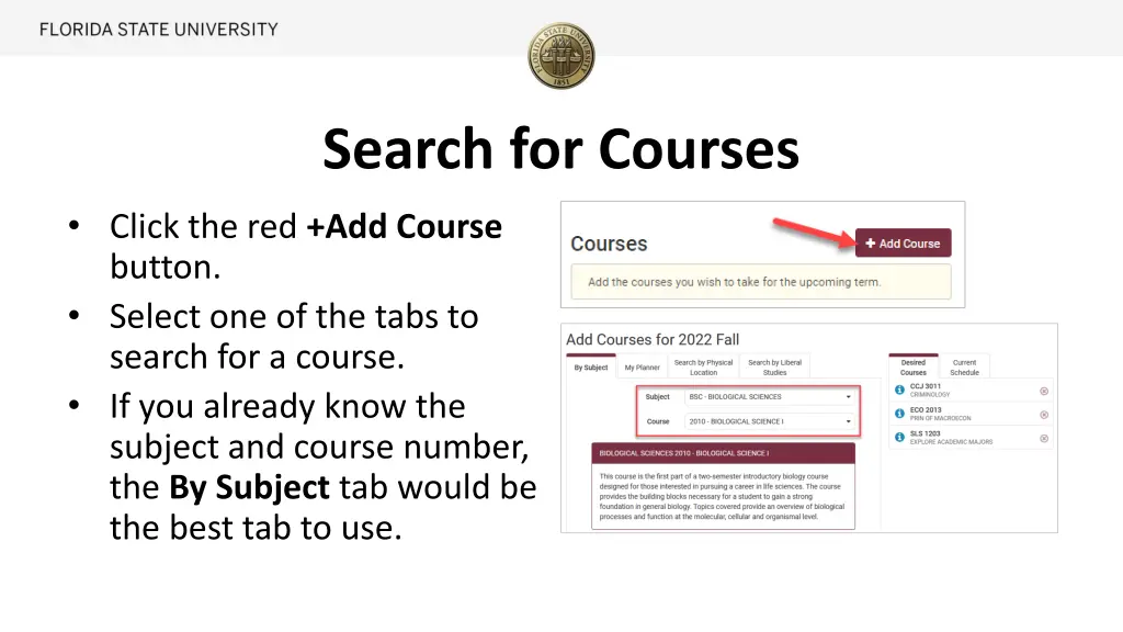 search for courses