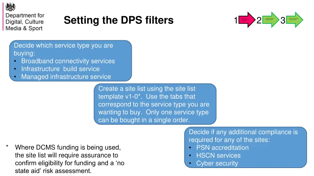 setting the dps filters