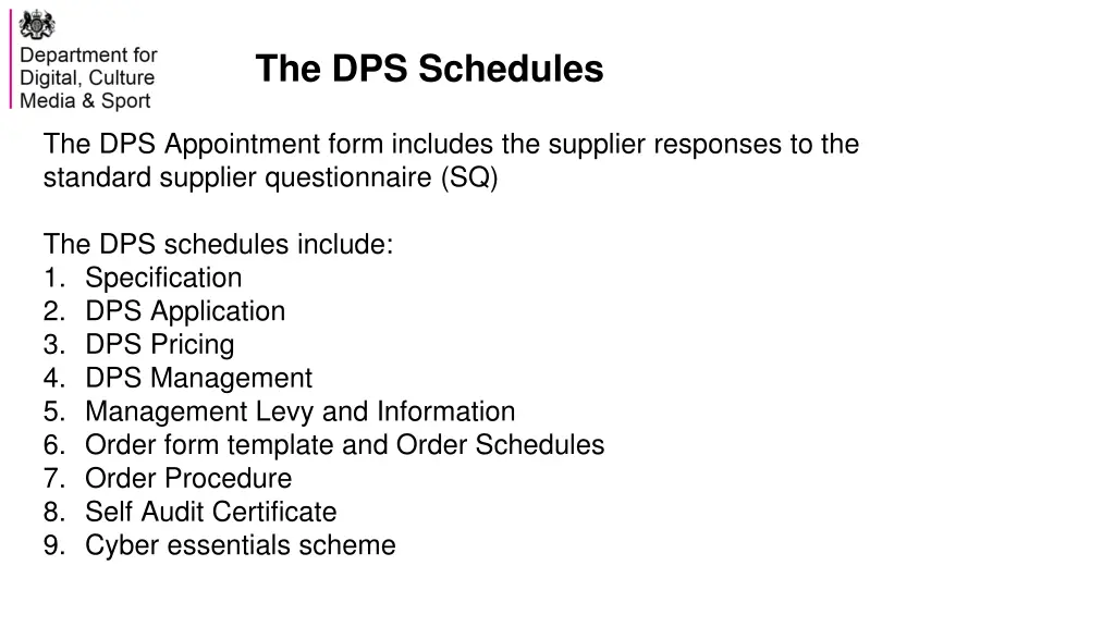 the dps schedules