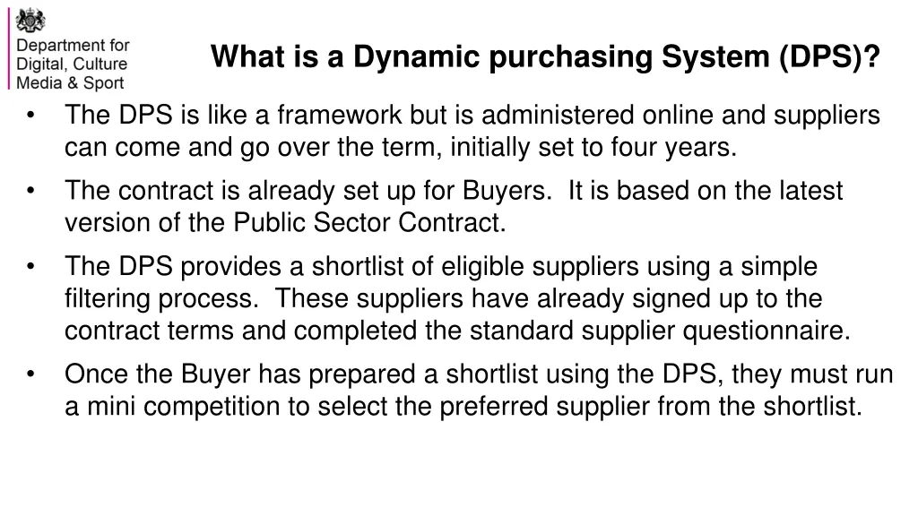 what is a dynamic purchasing system dps