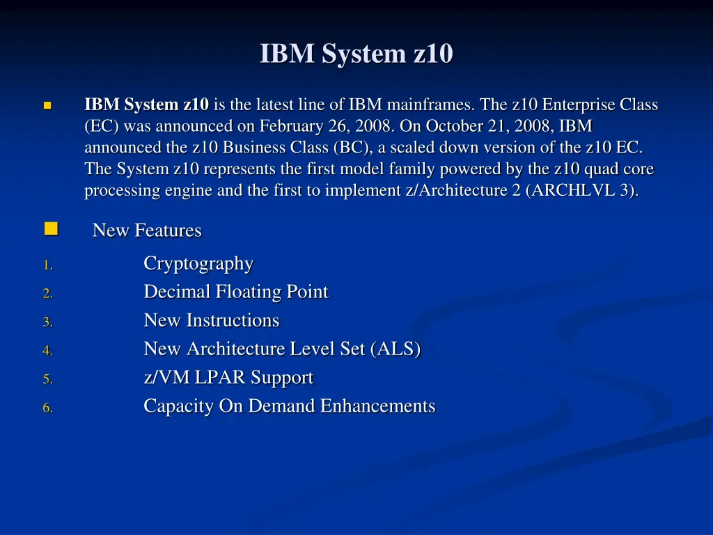 ibm system z10