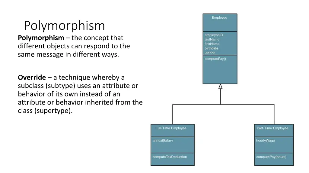 polymorphism polymorphism the concept that