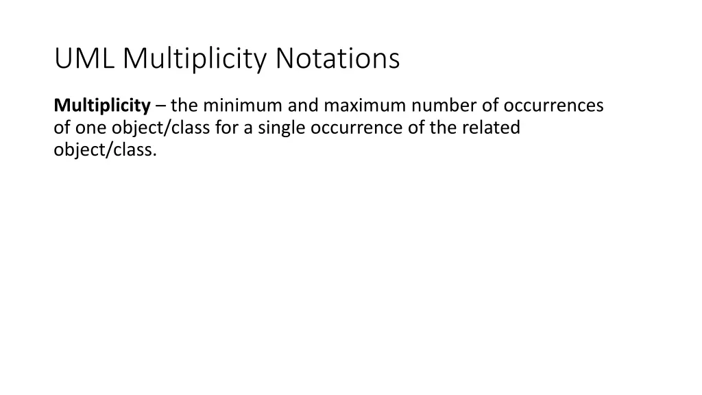 uml multiplicity notations