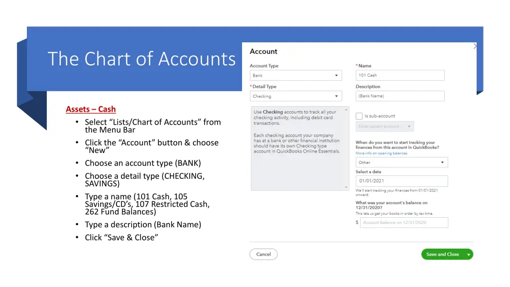 the chart of accounts 3