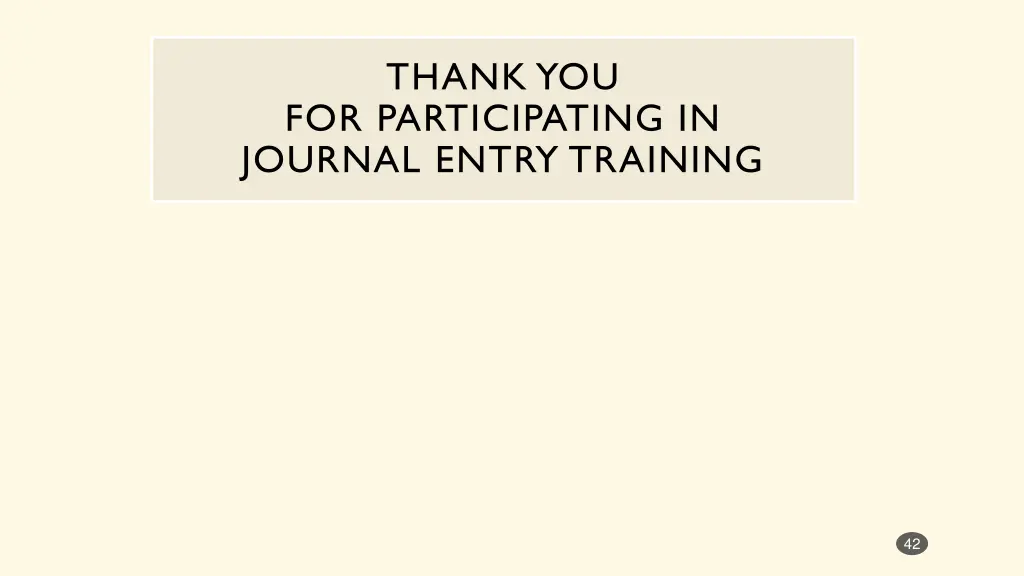 thank you for participating in journal entry