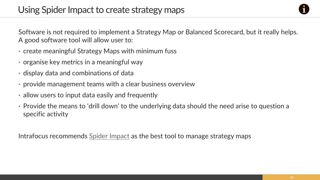 using spider impact to create strategy maps