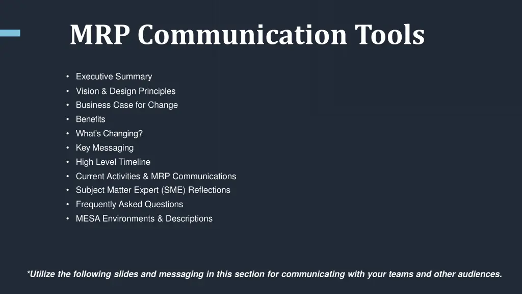 mrp communication tools