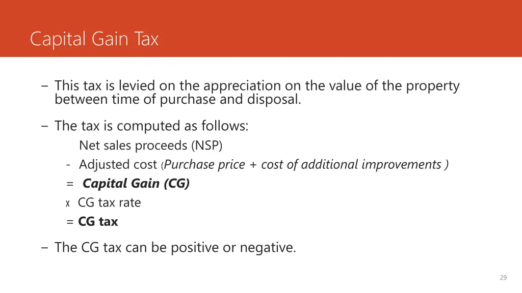 capital gain tax