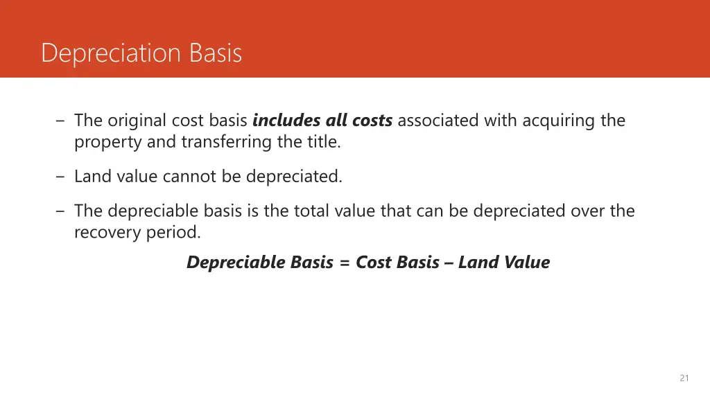 depreciation basis