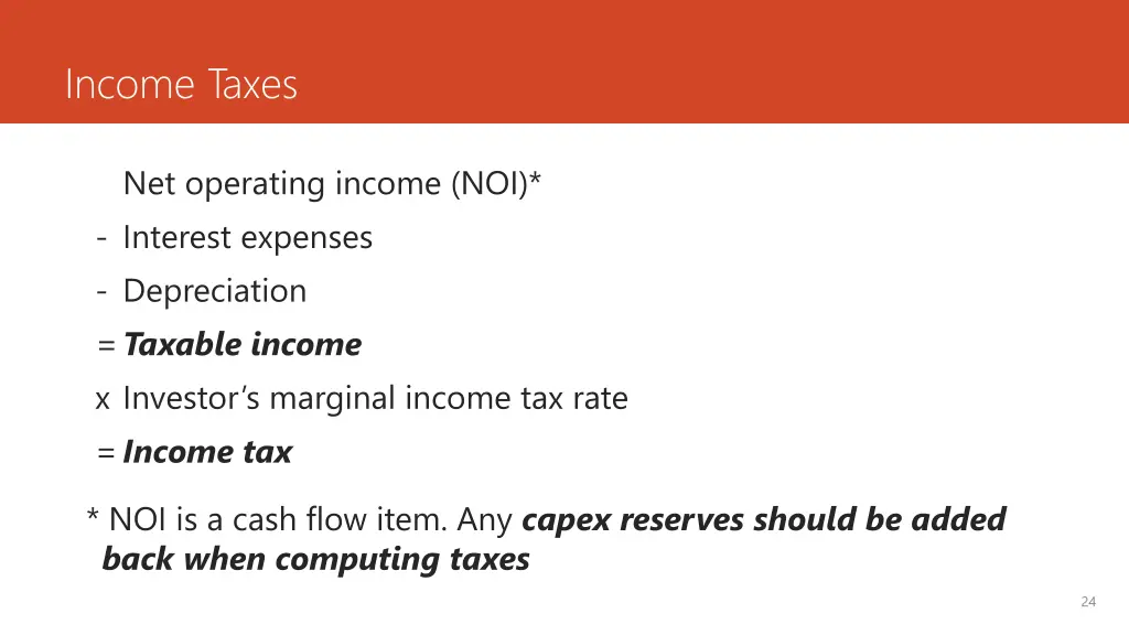 income taxes