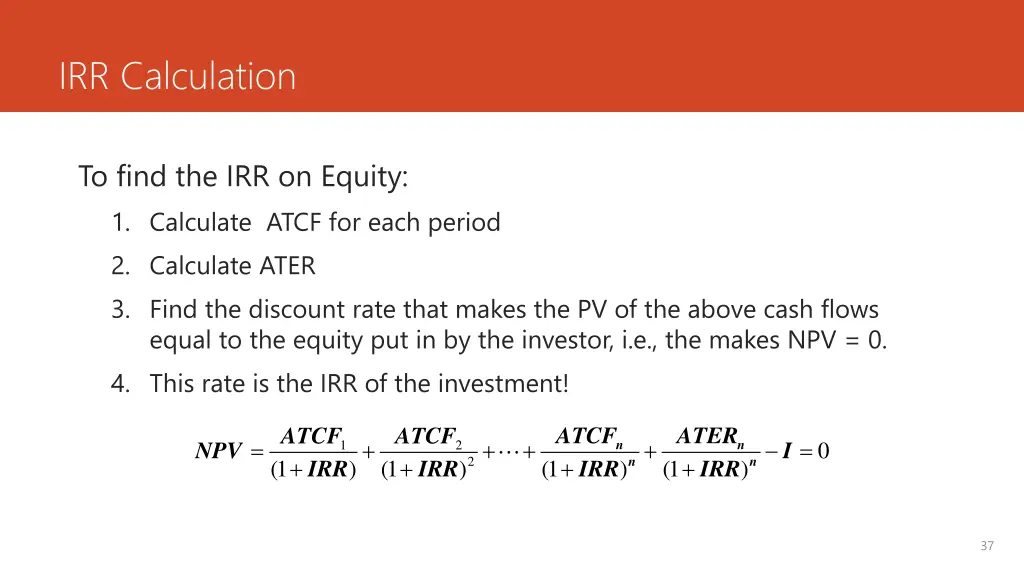 irr calculation