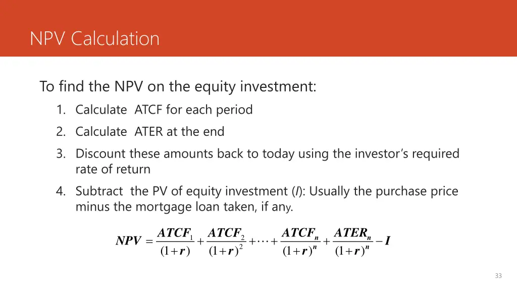 npv calculation