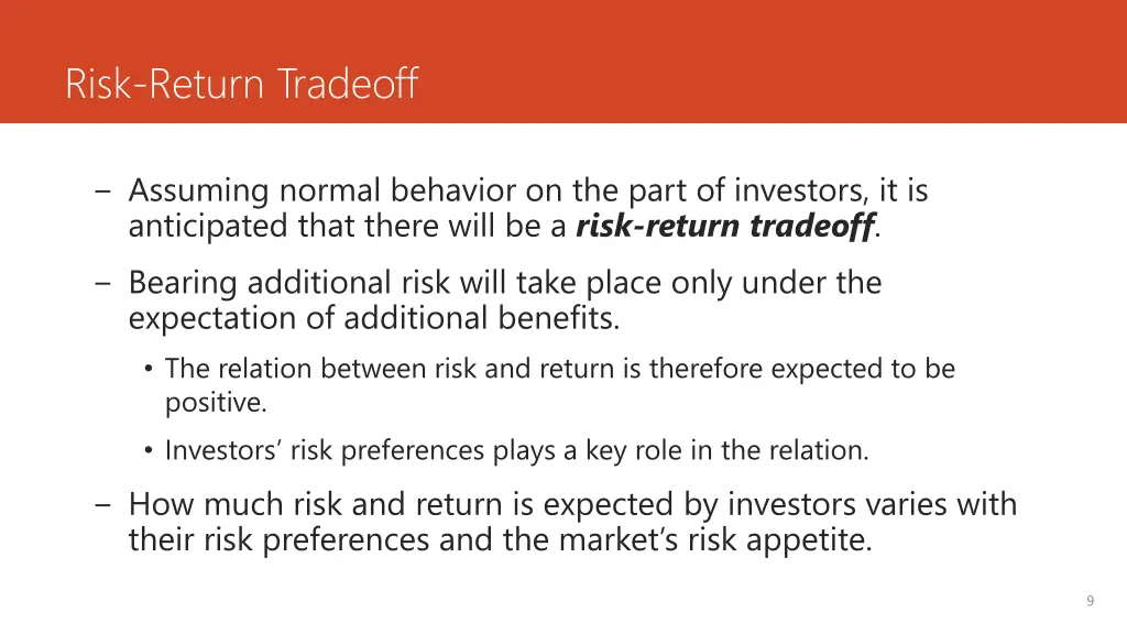 risk return tradeoff