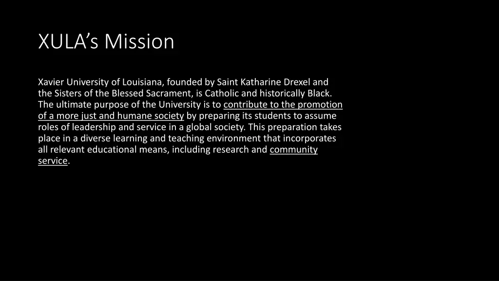 xula s mission