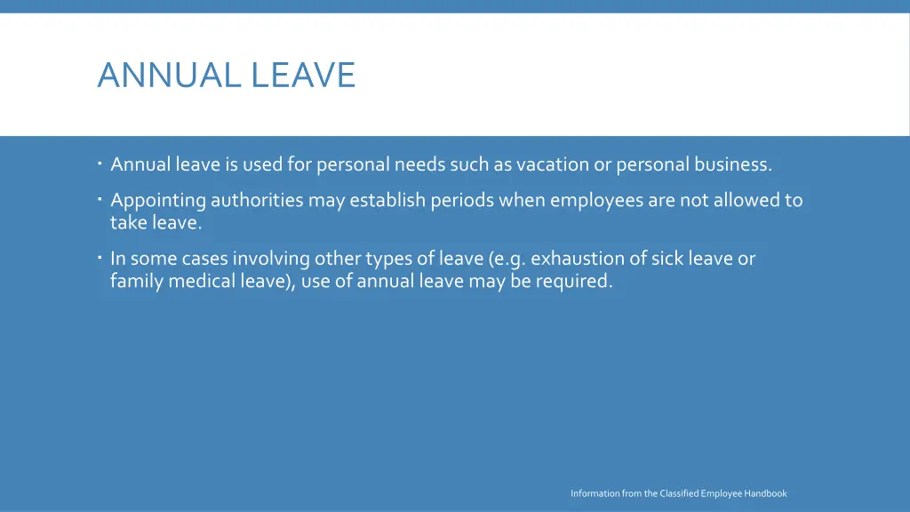 annual leave