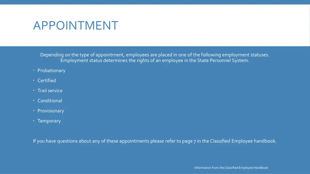 appointment