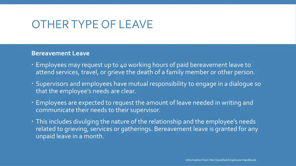 other type of leave