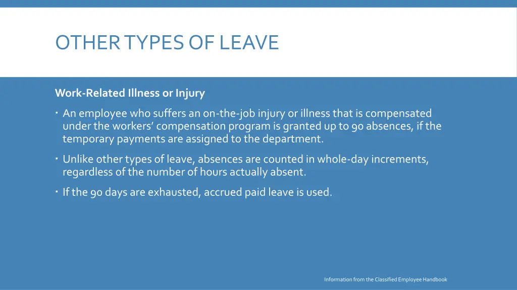 other types of leave