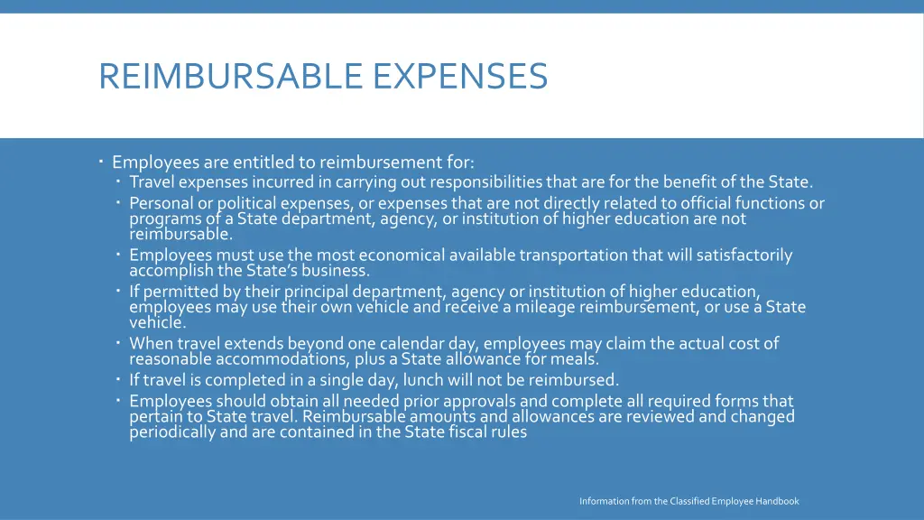 reimbursable expenses