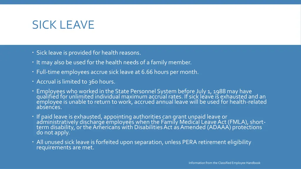 sick leave