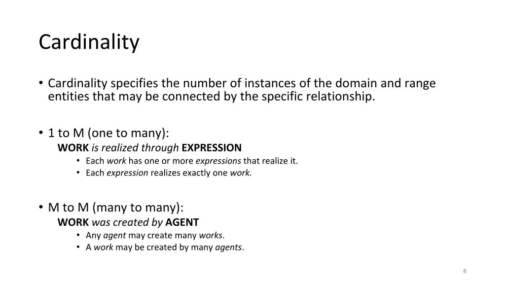 cardinality