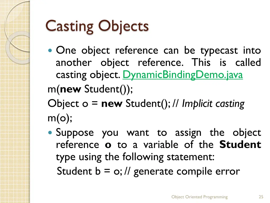 casting objects