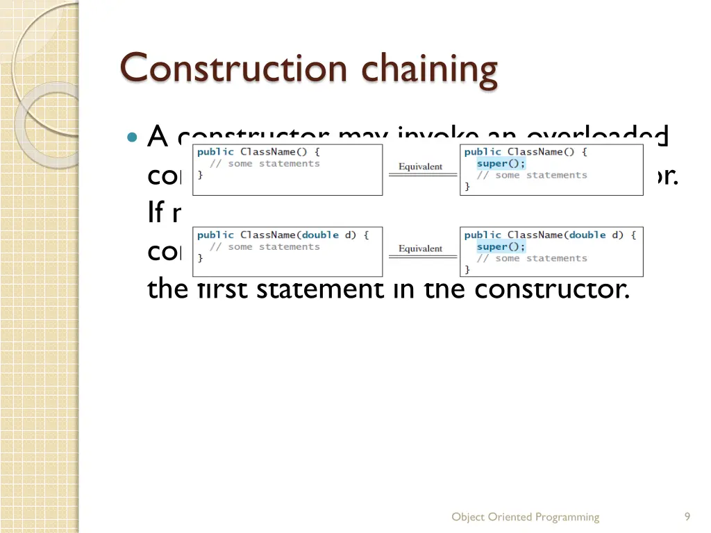 construction chaining