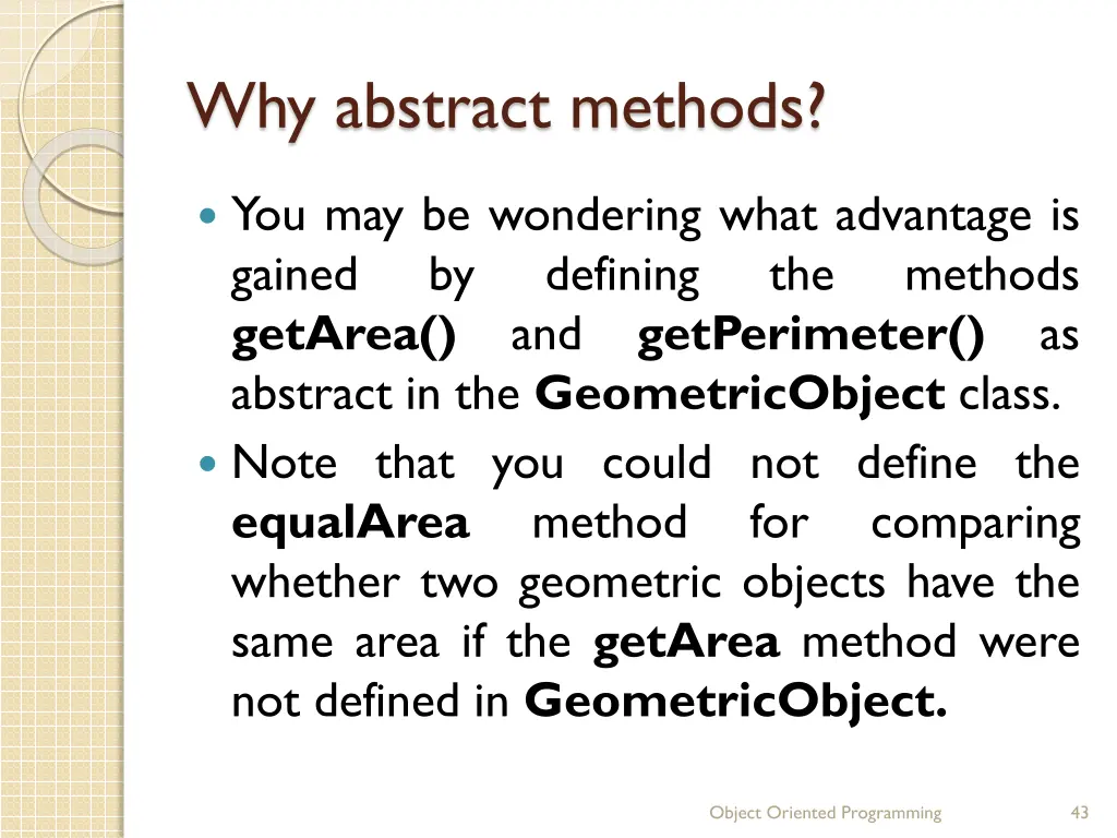 why abstract methods