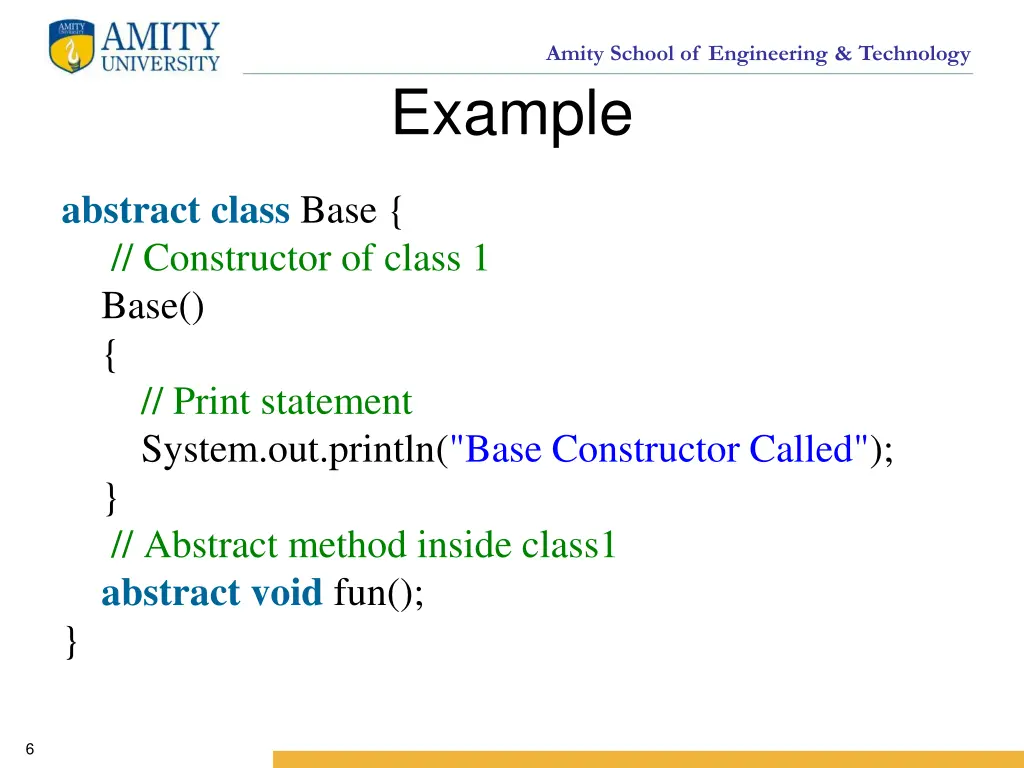 amity school of engineering technology example 1