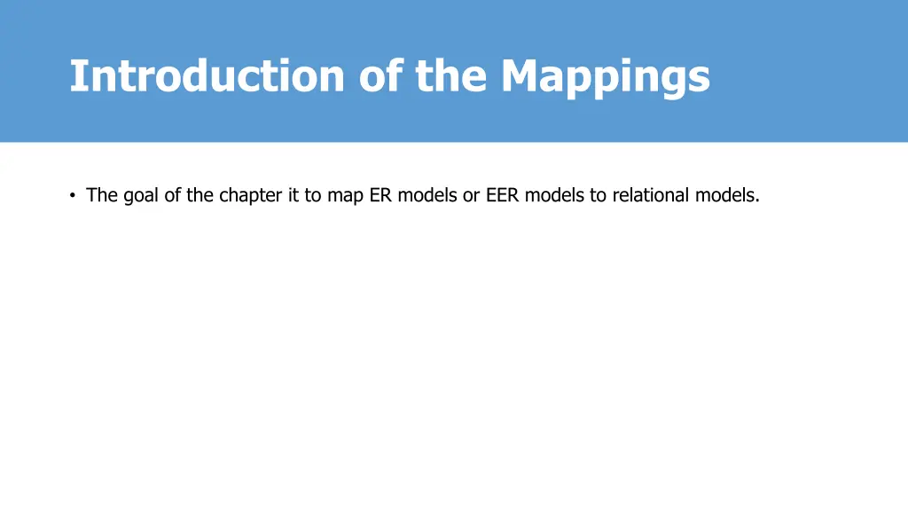 introduction of the mappings