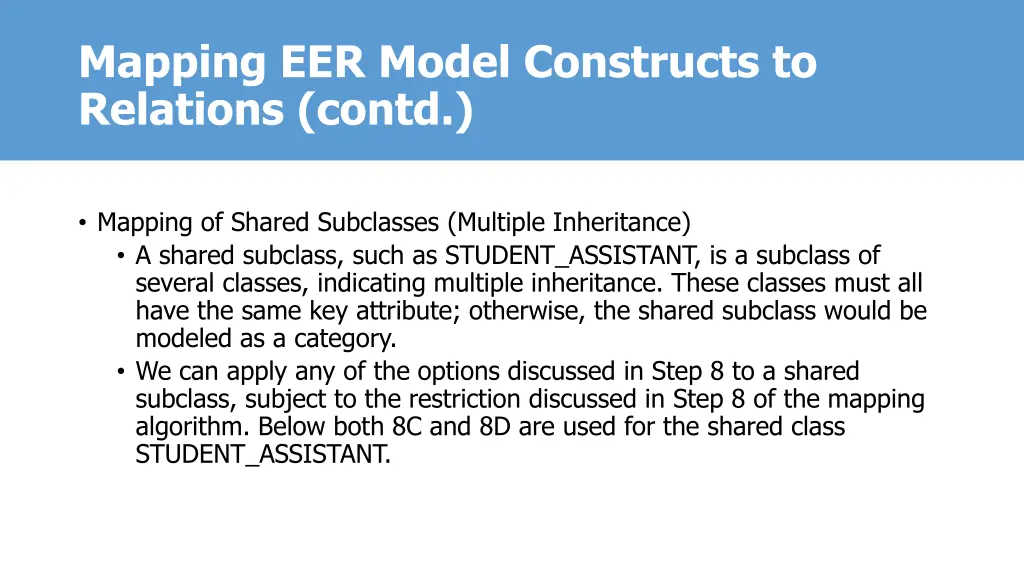 mapping eer model constructs to relations contd 1